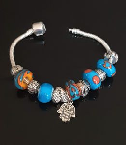 Blue & Orange Brecelet Style Pandora