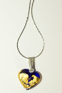 Blue & Silver Heart Medallion